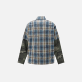 Streetwear Camouflage Patchwork Long Sleeve Button Shirt