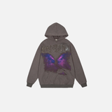Washed Graphic Oversize Hip Hop Hoodie