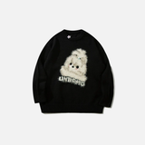 Cozy Streetwear Puppy Dog Knit Sweater