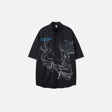 Sweet Colorful Cartoon Print Short Sleeve Shirt