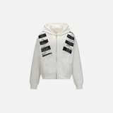 Polished Look Colorful Striped Hooded Sweatshirt
