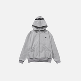 Winter Cozy Fleece Zip-Up Hooded Cotton Sweatshirt