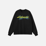 Black Anime Devil Graphic Long Sleeve T-Shirt