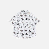 Y2K Funny Cat Graphic Lightweight Beach Shirt