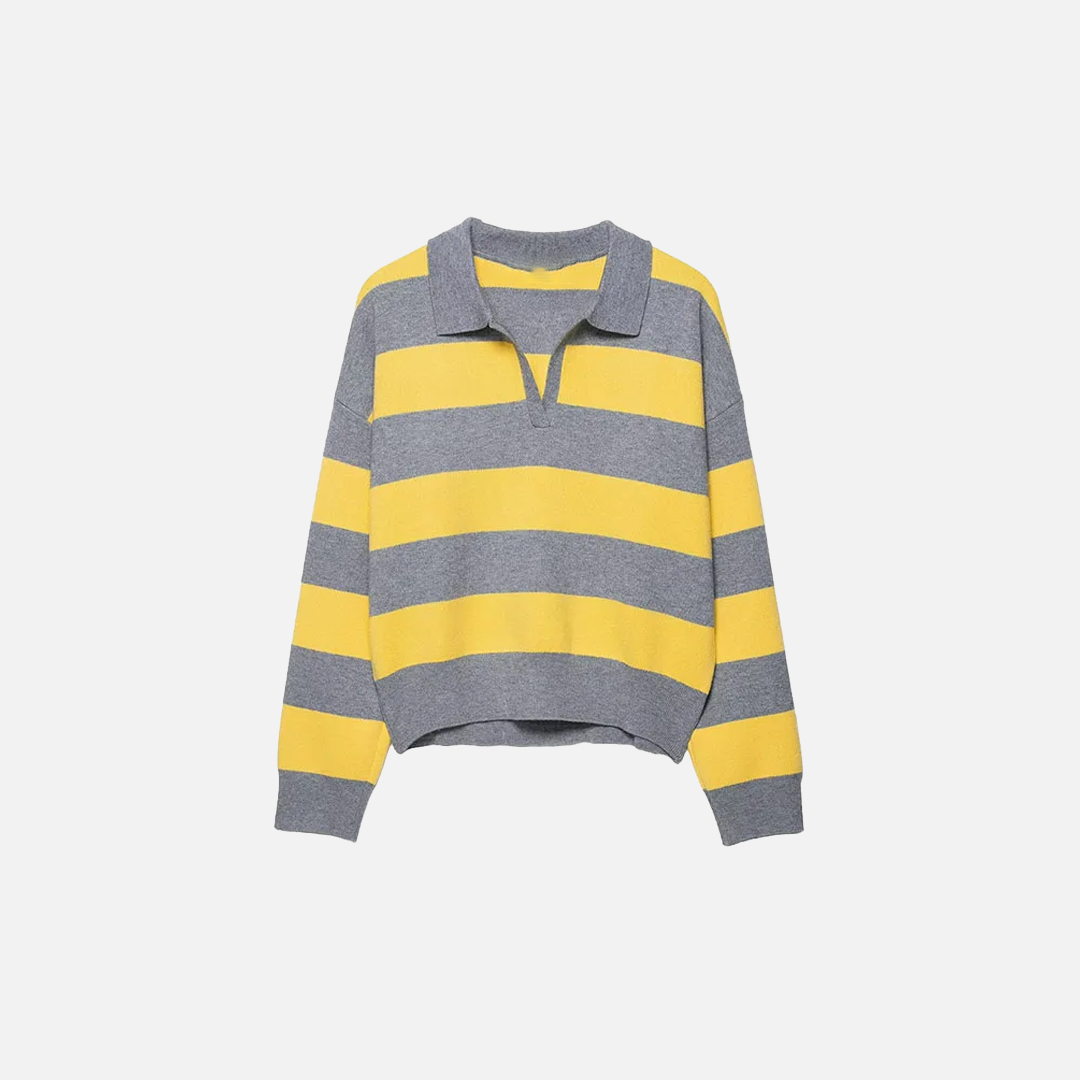 Stylish Lightweight Loose Striped Knit Sweater