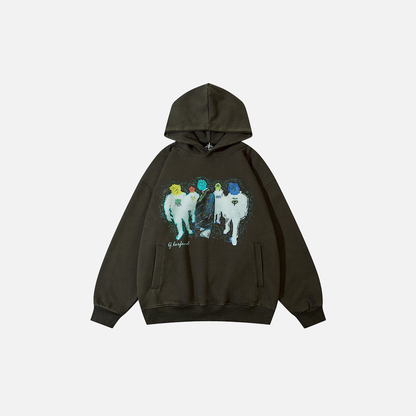 Vintage Shadow Painting Graphic Hoodie