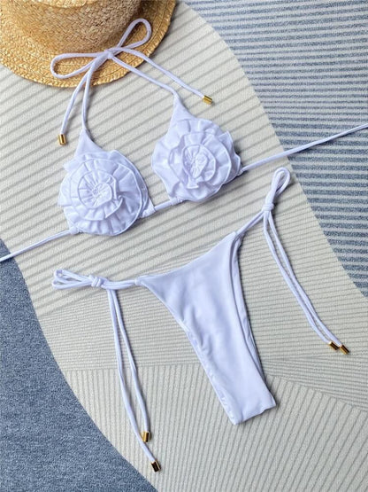 3D Flower Bikini Set