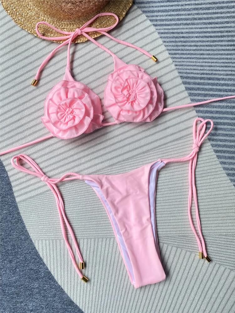 3D Flower Bikini Set