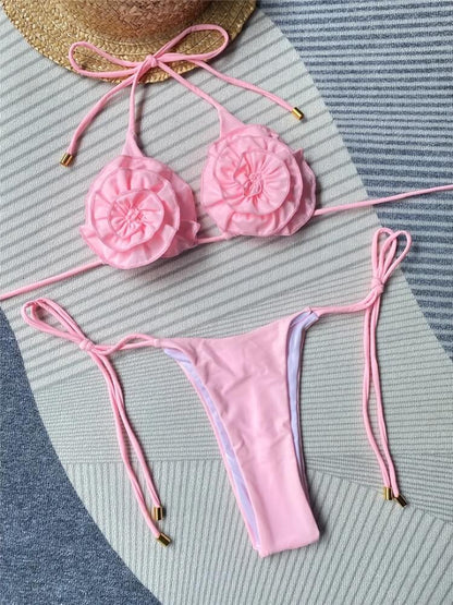 3D Flower Bikini Set