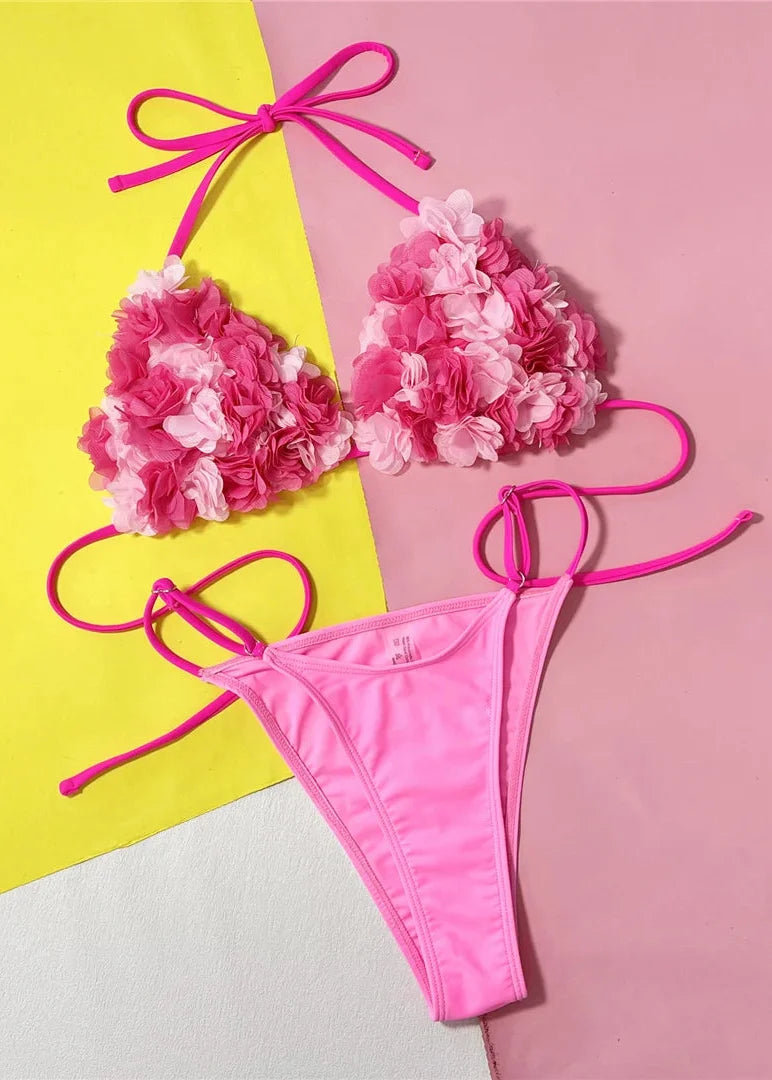 3D Petal Bikini Set