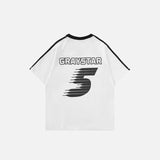Y2K Letter Graphic Print Patchwork T-Shirt