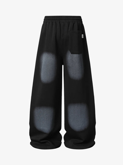 Spray Paint Star Print Distressed Sweatpants; Black / M, Black / L, Black / XL, Black / 2XL
