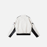 PU Faux Leather Varsity Jacket