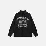 Vintage Letter Print Gothic Shirt