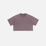 Women's Washed Stitching Crop Top