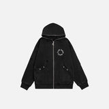 Vintage Moon Zip-up hoodie