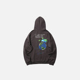"Life is good" Earth Print Hoodie