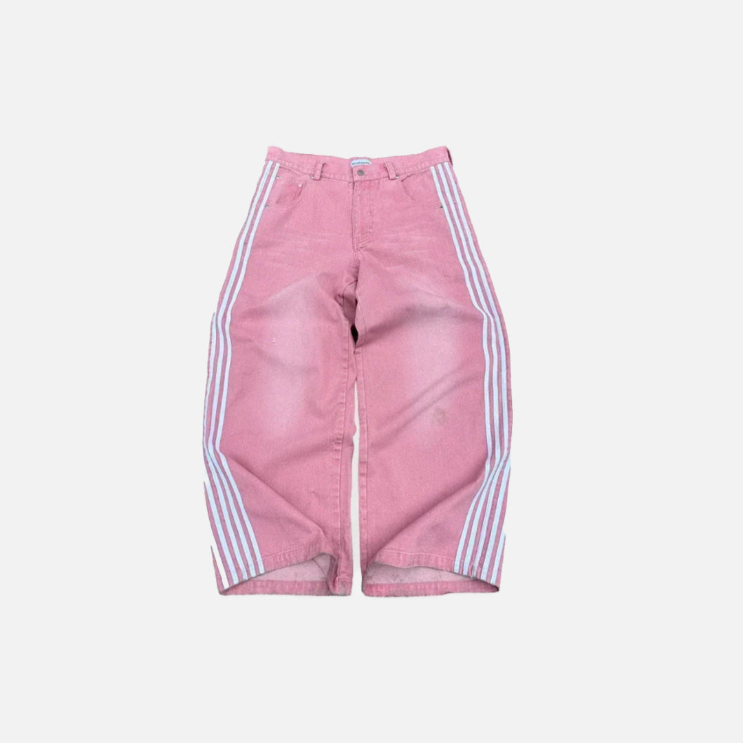 Front vew of the pink Metro Renegade Jeans
