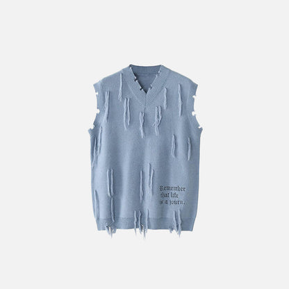 Stitched Vest Sleeveless Sweater