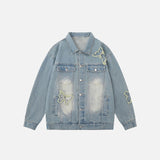 Embroidery Butterfly Denim Jacket
