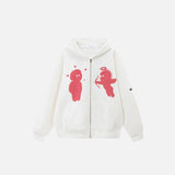 Angel Printed Zip-up Hoodie