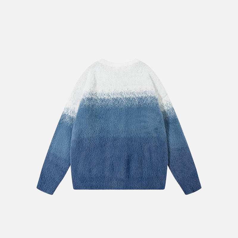 Gradient Knitted Loose Sweater