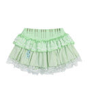 Patchwork Plaid Lace Mini Skirt