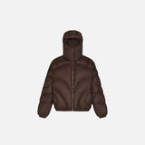 Front view of the brown Multi-module Padded Jacket in a gray background 