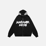 Y2k Letter Print Zip-up Hoodie