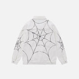 Retro Spider Web Denim Jacket
