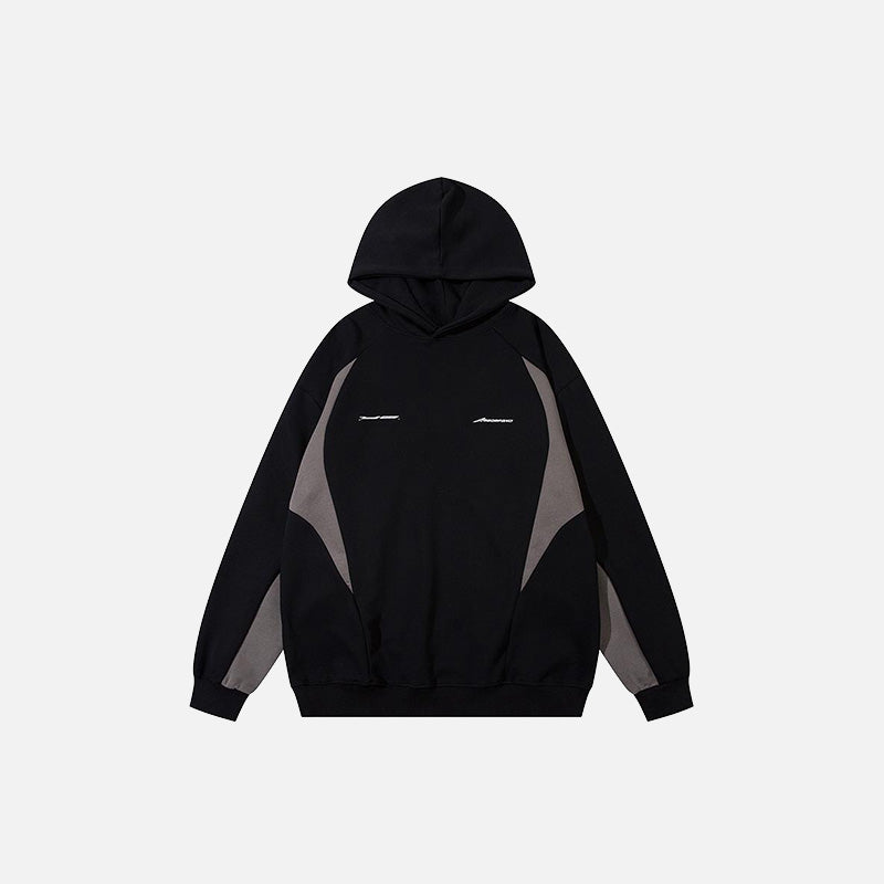 Splicing Color Oversized Sport Hoodie