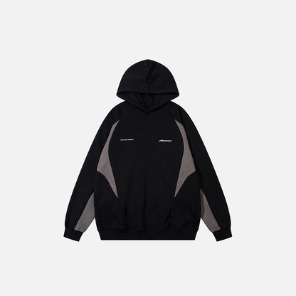 Splicing Color Oversized Sport Hoodie