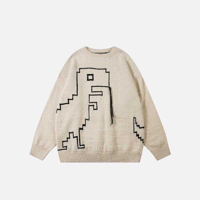 Dinosaur Stitched Sweater