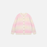 Front view of the pink Frosted Wave Sweater in a gray background