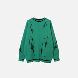 Loose Knitted Star Oversized Sweater