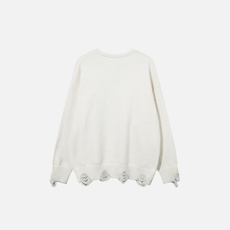 Butterfly Embroidery Loose Sweater