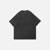 Faded Black Funny Green Face T-Shirt
