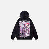 Punk Gothic Anime Print Hoodie