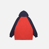 Loose Color Contrast Hoodie
