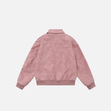 Star Graphic Embroidery Varsity Jacket