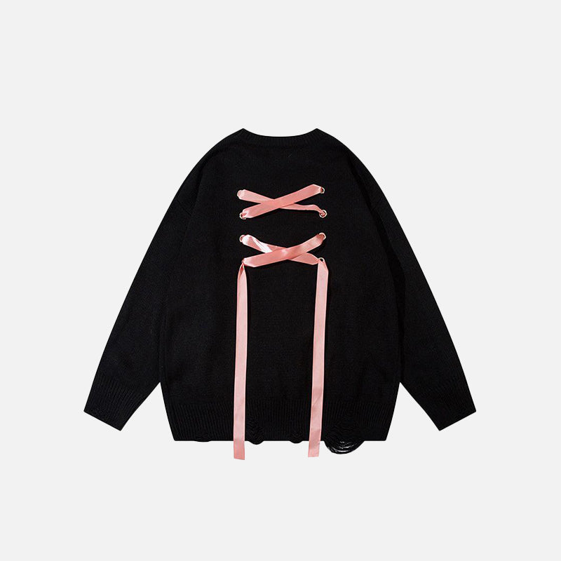 Butterfly Embroidery Loose Sweater