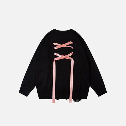 Butterfly Embroidery Loose Sweater