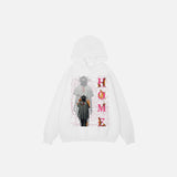 Burning Flame Graphic Print Hoodie