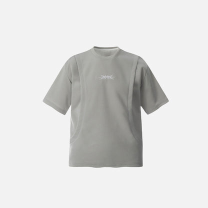 Casual Round Neck Stitched T-Shirt
