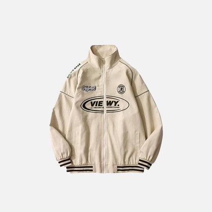 Sports Stand Collar Windbreaker Jacket