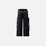 Y2K Hip Hop Spliced Pleated Sports Cargo Pant