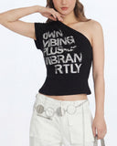 One-Shoulder Fitted Tank Top