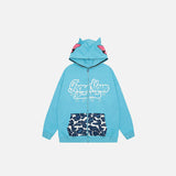 Monster Face Oversized Zip-up Hoodie