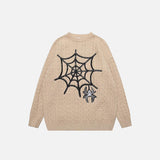 Spider Web Graphic Print Sweater