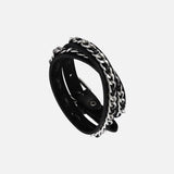 Y2K Star-Studded Leather Bracelet